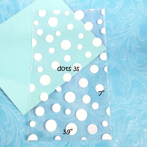 Open image in slideshow, Printed White Dots Cello Bags

