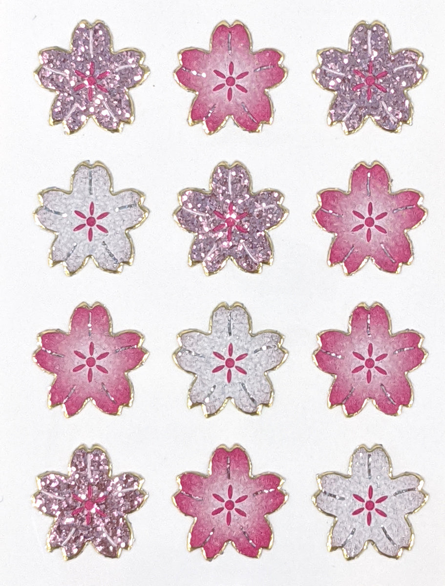 Sakura Stickers - Glitter Sakura GE078